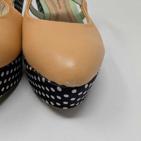 Anthropologie Pilcro and the Letterpress Polka Dot Wedge Heels Size 7M - Picture 11 of 14